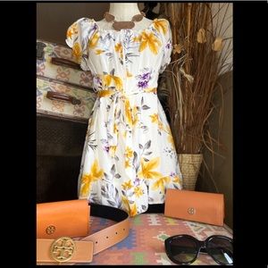 SPEECHLESS -White Dress W/ Orange/Purple Flowers🌻